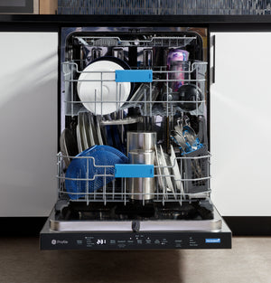 GE Profile™ ENERGY STAR® Fingerprint Resistant Top Control Stainless Interior Dishwasher with Microban™ Antimicrobial Technology with Sanitize Cycle