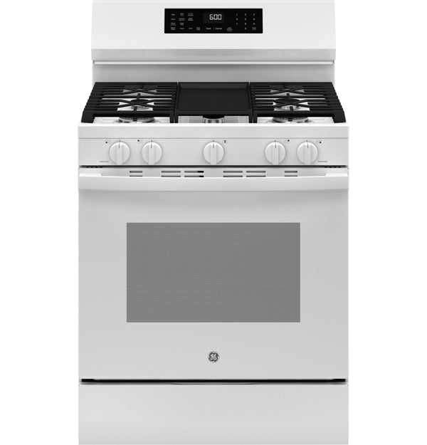 GE® 30" Free-Standing Gas Convection Range with No Preheat Air Fry and EasyWash™ Oven Tray