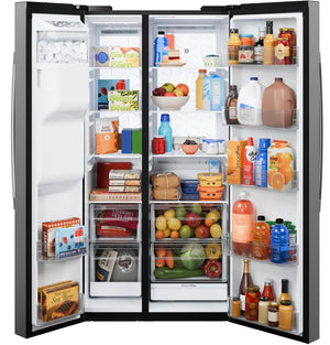 GE® 27.7 Cu. Ft. Side-By-Side Refrigerator with LED Light Walls and Extra Tall Dispenser
