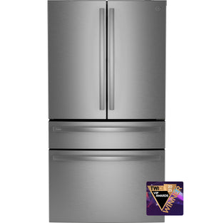 GE Profile™ Series ENERGY STAR® 23.2 Cu. Ft. Smart Counter-Depth Fingerprint Resistant 4-Door French-Door Refrigerator With Dual-Dispense AutoFill Pitcher