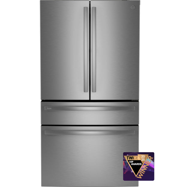 GE Profile™ Series ENERGY STAR® 23.2 Cu. Ft. Smart Counter-Depth Fingerprint Resistant 4-Door French-Door Refrigerator With Dual-Dispense AutoFill Pitcher