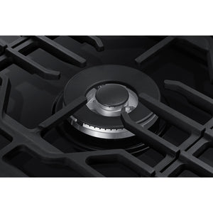 36" Smart Gas Cooktop with Illuminated Knobs in Black Stainless Steel