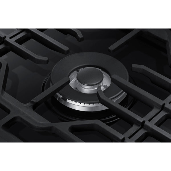 36" Smart Gas Cooktop with Illuminated Knobs in Black Stainless Steel