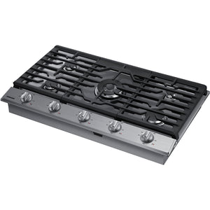 36" Smart Gas Cooktop with Illuminated Knobs in Stainless Steel
