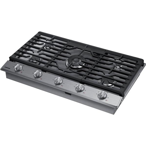 36" Smart Gas Cooktop with Illuminated Knobs in Stainless Steel