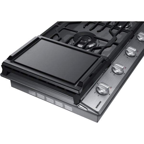 36" Smart Gas Cooktop with Illuminated Knobs in Stainless Steel