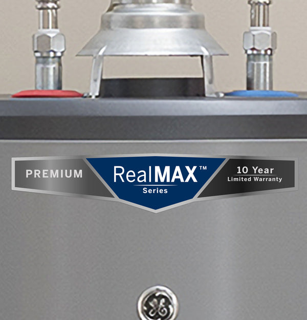 GE RealMAX Premium 50-Gallon Tall Natural Gas Atmospheric Water Heater