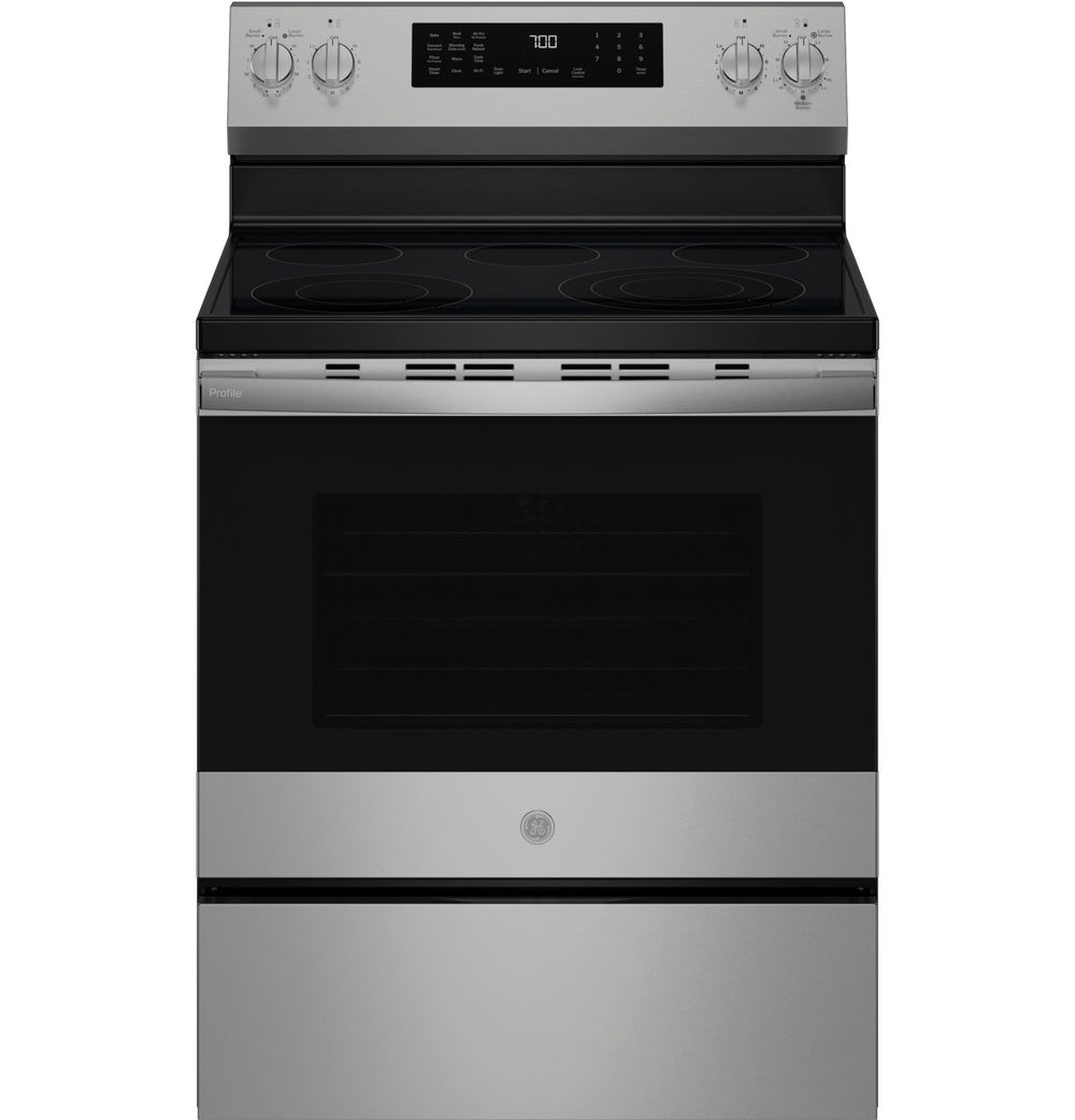 GE Profile™ ENERGY STAR® 30” Smart Free-Standing Electric Convection Range with No Preheat Air Fry and EasyWash™ Oven Tray