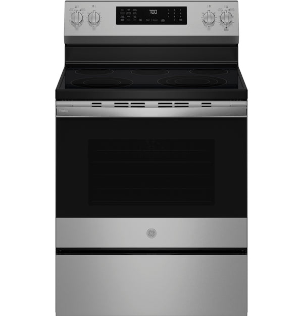 GE Profile™ ENERGY STAR® 30” Smart Free-Standing Electric Convection Range with No Preheat Air Fry and EasyWash™ Oven Tray
