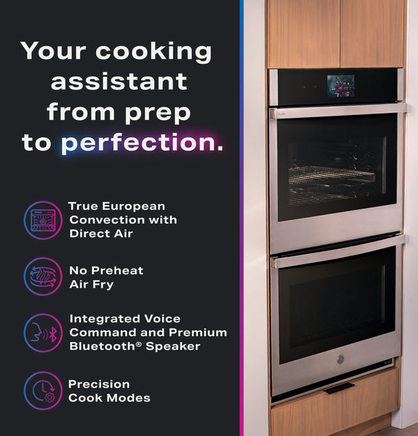 GE Profile™ 30" Smart Built-In Convection Double Wall Oven with No Preheat Air Fry and Precision Cooking