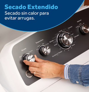 GE® 7.2 cu. ft. Capacity Gas Dryer with Spanish Panel and Up To 120 ft. Venting?