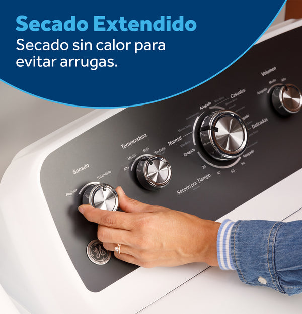 GE® 7.2 cu. ft. Capacity Gas Dryer with Spanish Panel and Up To 120 ft. Venting?