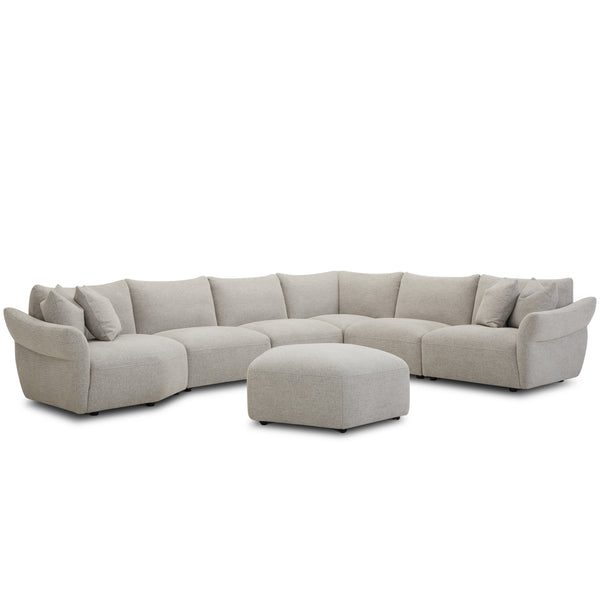 Playful - Canes Cobblestone Left Arm Facing Bumper Chaise