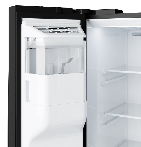 GE® ENERGY STAR® 23.6 Cu. Ft. Counter-Depth Side-By-Side Refrigerator with Extra Tall Dispenser and In-Door Icemaker