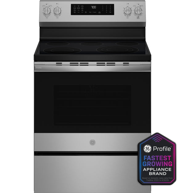 GE Profile™ ENERGY STAR® 30” Smart Free-Standing Electric Convection Range with No Preheat Air Fry and EasyWash™ Oven Tray