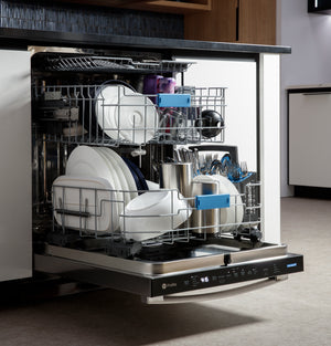 GE Profile™ ENERGY STAR® Fingerprint Resistant Top Control Stainless Interior Dishwasher with Microban™ Antimicrobial Technology with Sanitize Cycle