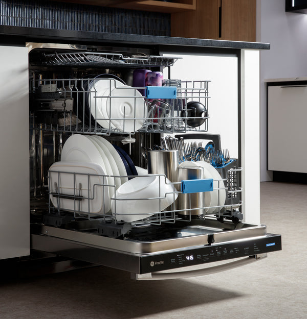GE Profile™ ENERGY STAR® Fingerprint Resistant Top Control Stainless Interior Dishwasher with Microban™ Antimicrobial Technology with Sanitize Cycle