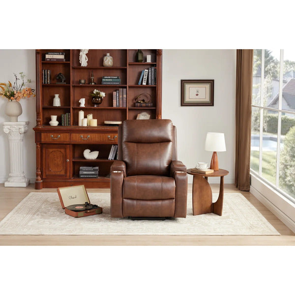 Sillón reclinable elevador eléctrico Reid de piel vegana