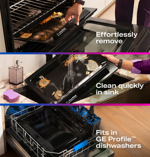GE Profile™ 30” Smart Free-Standing Gas Convection Range with No Preheat Air Fry and EasyWash™ Oven Tray