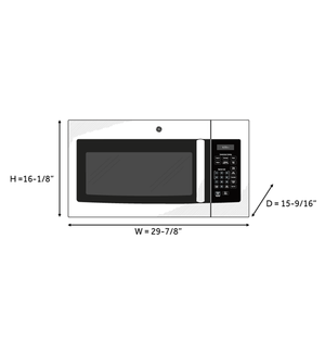 GE® 1.6 Cu. Ft. Over-the-Range Microwave Oven