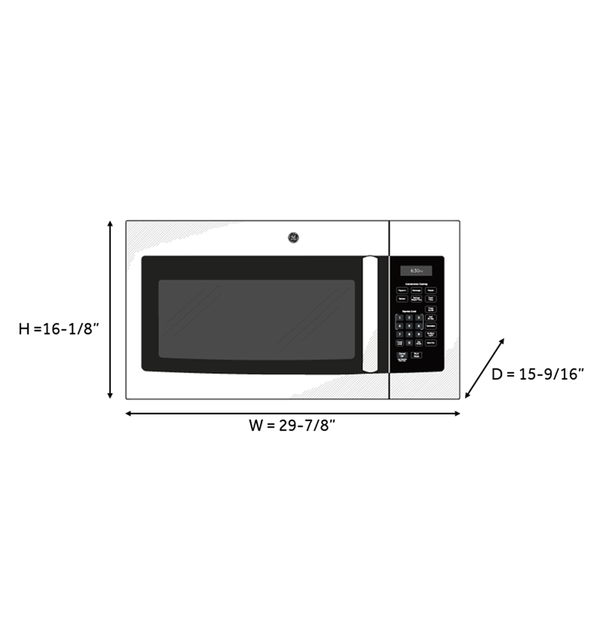 GE® 1.6 Cu. Ft. Over-the-Range Microwave Oven