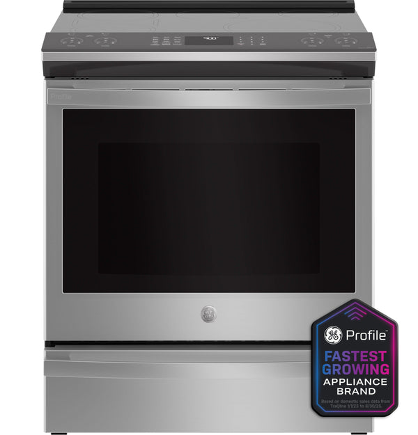 GE Profile™ 30" Smart Slide-In Fingerprint Resistant Front-Control Induction and Convection Range with No Preheat Air Fry