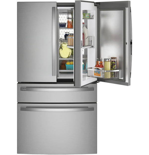 GE Profile™ Series ENERGY STAR® 29 Cu. Ft. Smart Fingerprint Resistant 4-Door French-Door Refrigerator with Door In Door
