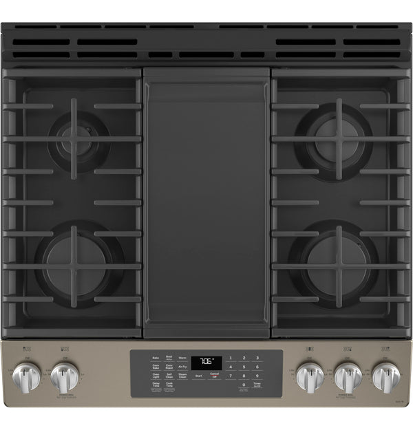 GE® 30" Slide-In Front-Control Convection Gas Range with No Preheat Air Fry