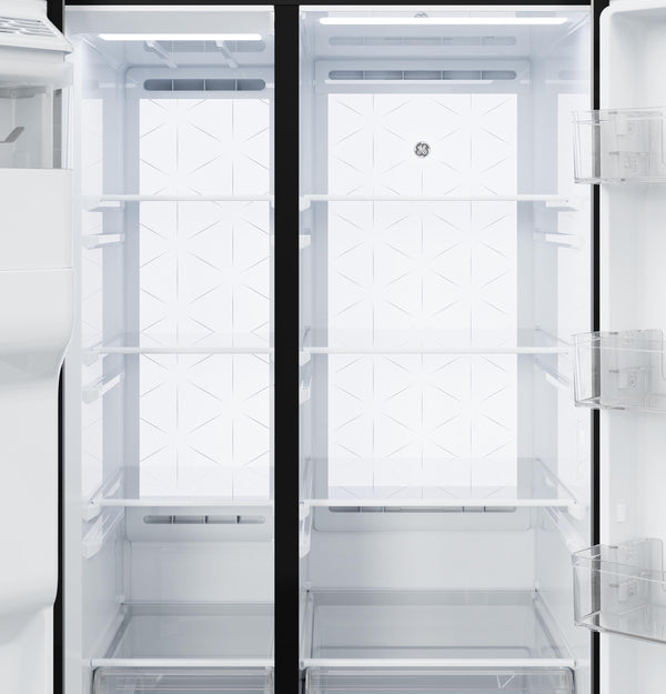 GE® 27.7 Cu. Ft. Side-By-Side Refrigerator with LED Light Walls and Extra Tall Dispenser