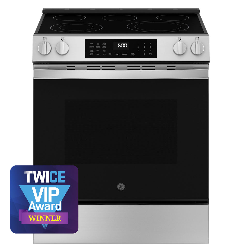 GE® 30" Slide-In Electric Convection Range with No Preheat Air Fry and EasyWash™ Oven Tray