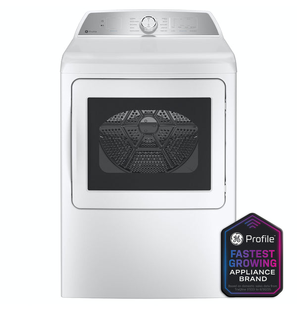GE Profile™ ENERGY STAR® 7.4 cu. ft. Capacity aluminized alloy drum Gas Dryer with Sanitize Cycle and Sensor Dry