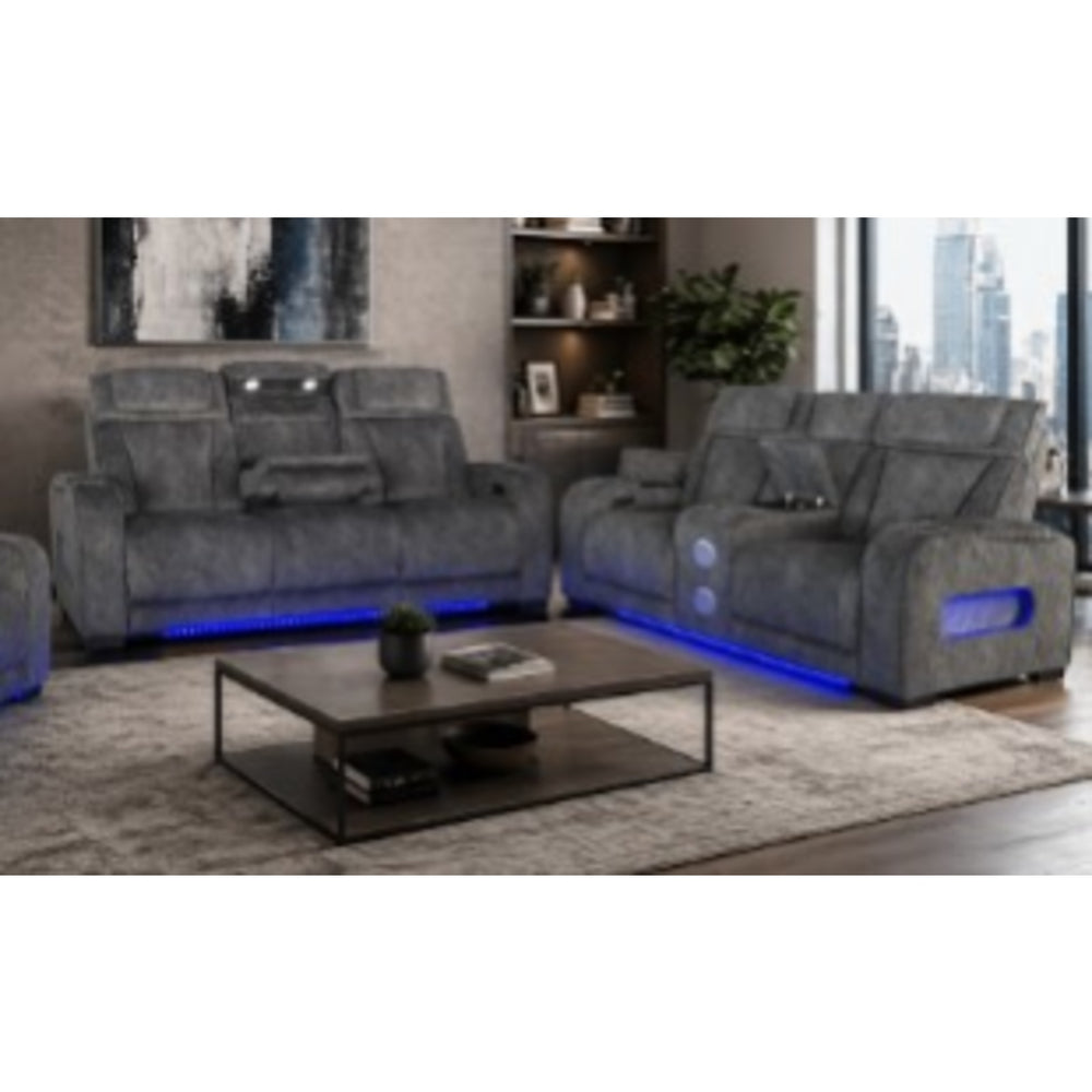 2-Piece Power Sofa and Loveseat Set with Massage