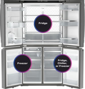 GE Profile™ ENERGY STAR® 28.3 Cu. Ft. Quad-Door Refrigerator with Dual-Dispense AutoFill Pitcher