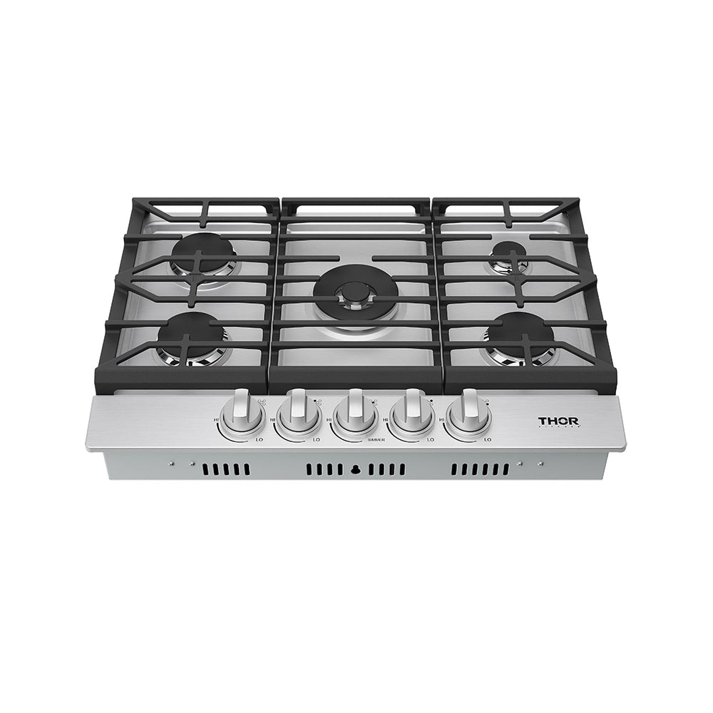 30 Inch Professional Gas Cooktop in Stainless Steel
