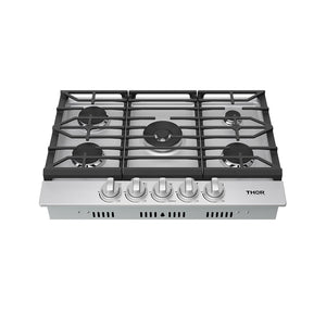 30 Inch Professional Gas Cooktop in Stainless Steel