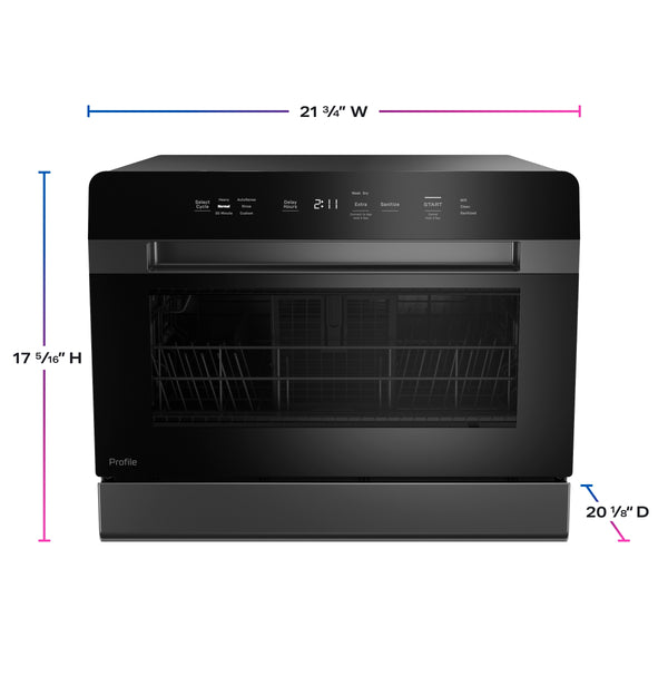 GE Profile™ ENERGY STAR® Smart  Compact Dishwasher for Countertop or Built-In