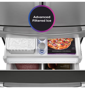 GE Profile™ Series ENERGY STAR® 28.7 Cu. Ft. Smart Fingerprint Resistant 4-Door French-Door Refrigerator With Dual-Dispense AutoFill Pitcher