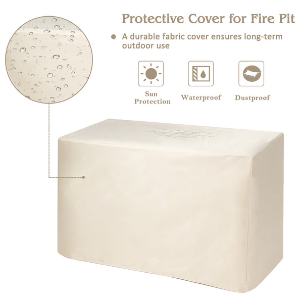Â Deliver in 4 boxes  may arrive on the different days<br>Â 2 bags of screws are packed in the different boxes (1 bag of screws in the fire pit table box and another bag of screws in the first sofa set box)<br>Â 60 000 BTU for efficient and steady heating