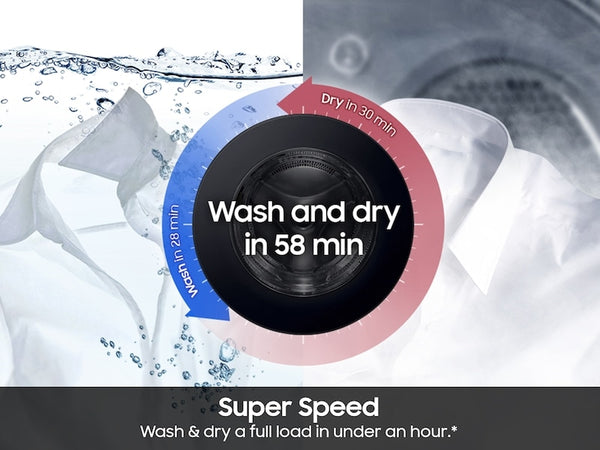7.6 cu. ft. Bespoke AI Ultra Capacity Front Load Electric Dryer with AI Home and AI OptiDry+ in Dark Steel
