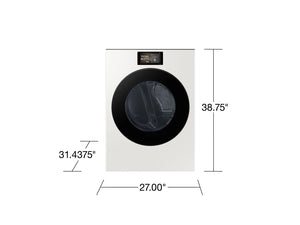 7.6 cu. ft. Bespoke AI Ultra Capacity Front Load Electric Dryer with AI Home and AI OptiDry+ in Ivory