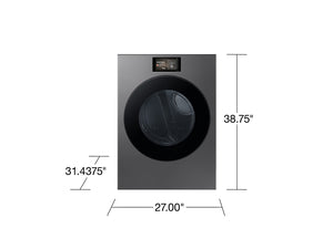 7.6 cu. ft. Bespoke AI Ultra Capacity Front Load Gas Dryer with AI Home and AI OptiDry+ in Dark Steel