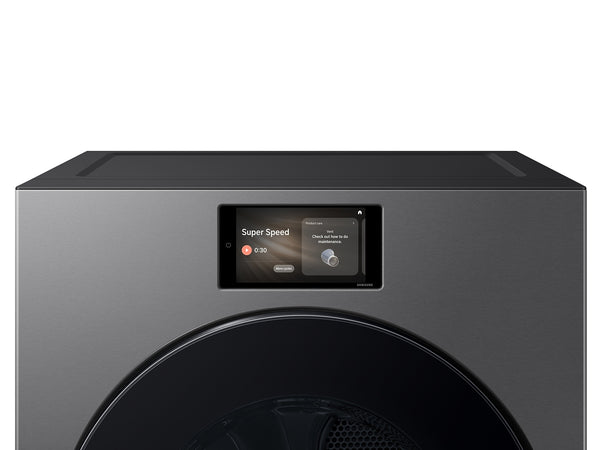 7.6 cu. ft. Bespoke AI Ultra Capacity Front Load Gas Dryer with AI Home and AI OptiDry+ in Dark Steel