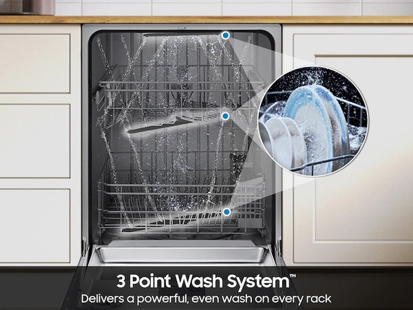 Fingerprint Resistant 53 dBA Dishwasher with Adjustable Rack