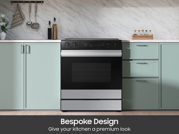 Bespoke Smart Slide-In Electric Range 6.3 cu. ft. with Smart Oven Camera & Illuminated Precision Knobs