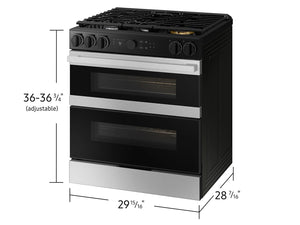 Bespoke Smart Slide-In Dual Fuel Range 6.3 cu. ft. with Flex Duo™ & Illuminated Precision Knobs