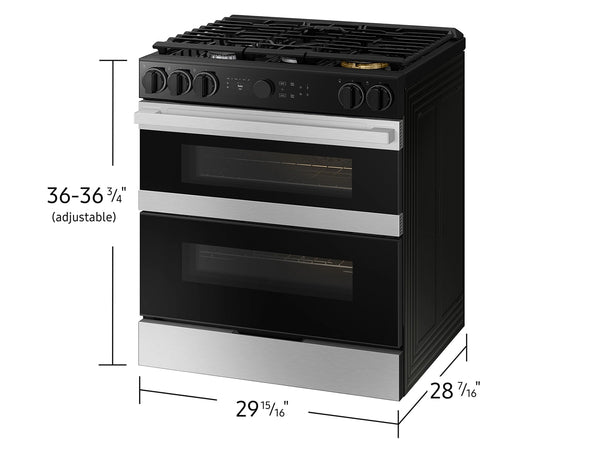 Bespoke Smart Slide-In Dual Fuel Range 6.3 cu. ft. with Flex Duo™ & Illuminated Precision Knobs
