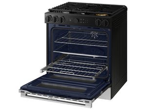 Bespoke Smart Slide-In Dual Fuel Range 6.3 cu. ft. with Flex Duo™ & Illuminated Precision Knobs