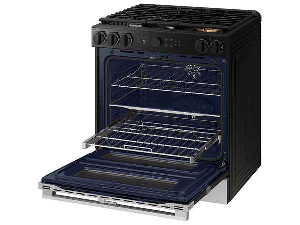 Bespoke Smart Slide-In Dual Fuel Range 6.3 cu. ft. with Flex Duo™ & Illuminated Precision Knobs