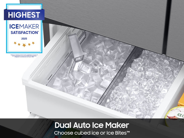 Large Capacity 3-Door French Door 27 cu. ft. Counter Depth Refrigerator with Dual Auto Ice Maker