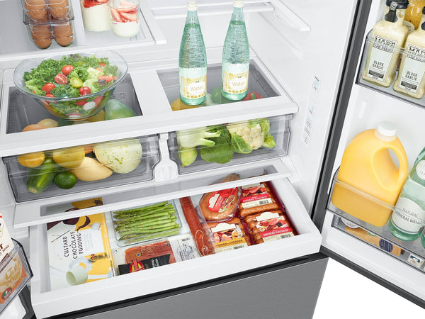Large Capacity 3-Door French Door 27 cu. ft. Counter Depth Refrigerator with Dual Auto Ice Maker